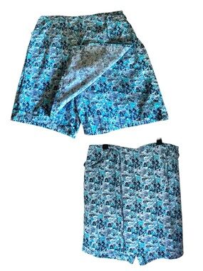 BLASSPORT Blue Floral Wraparound Skort